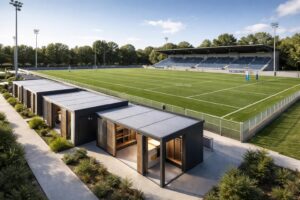 découvrez nos équipements professionnels pour clubs sportifs, incluant des vestiaires modulaires et des gradins homologués par la ffr, conçus pour allier confort, sécurité et performance.