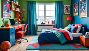 découvrez nos idées et conseils pour décorer la chambre d’un ado sportif : ambiance dynamique, rangements pratiques et décoration inspirée de ses disciplines favorites pour un espace à son image !