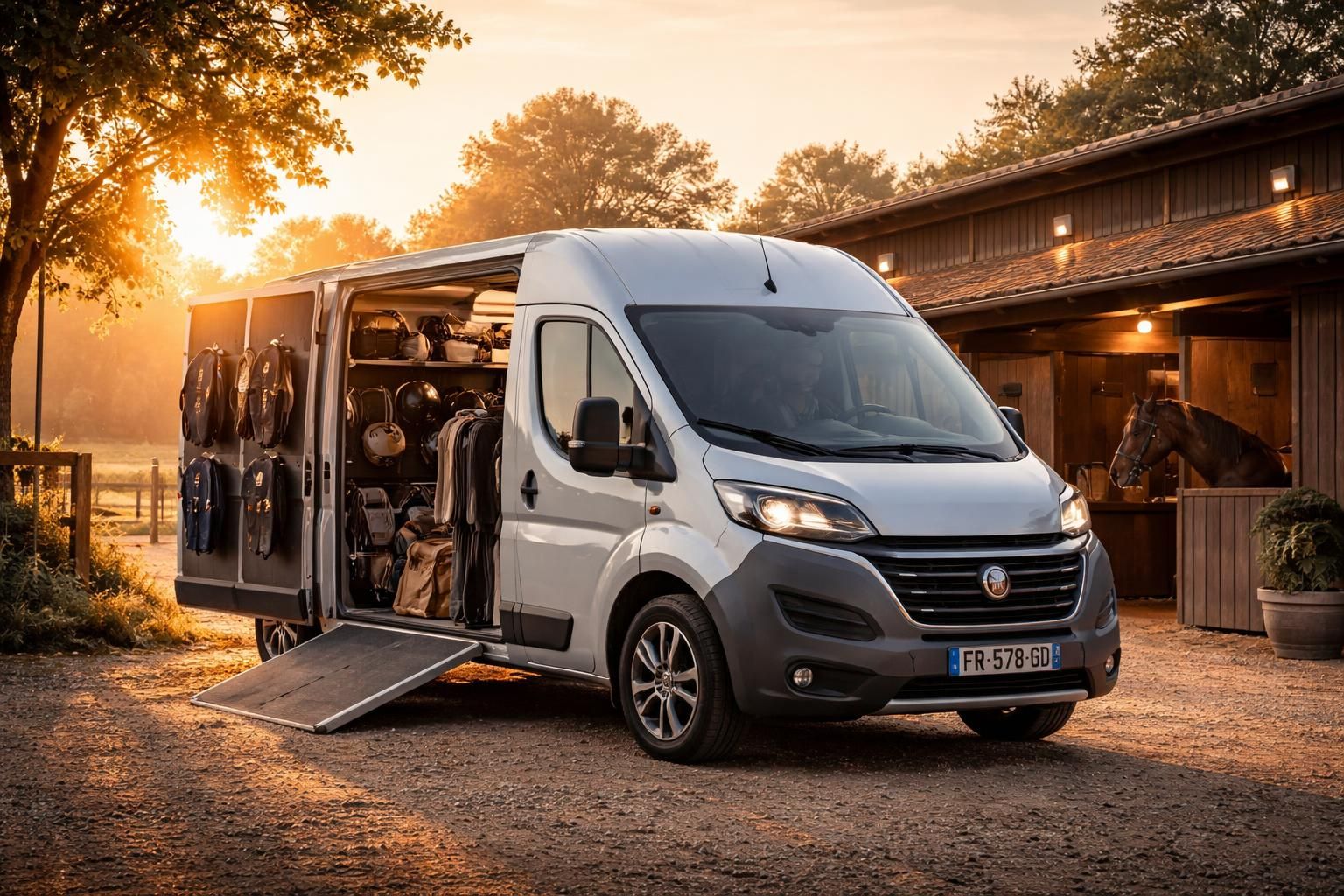 découvrez comment le haras debournais utilise le fiat ducato pour transporter efficacement son matériel équestre lors des compétitions de dressage, alliant fiabilité et performance.
